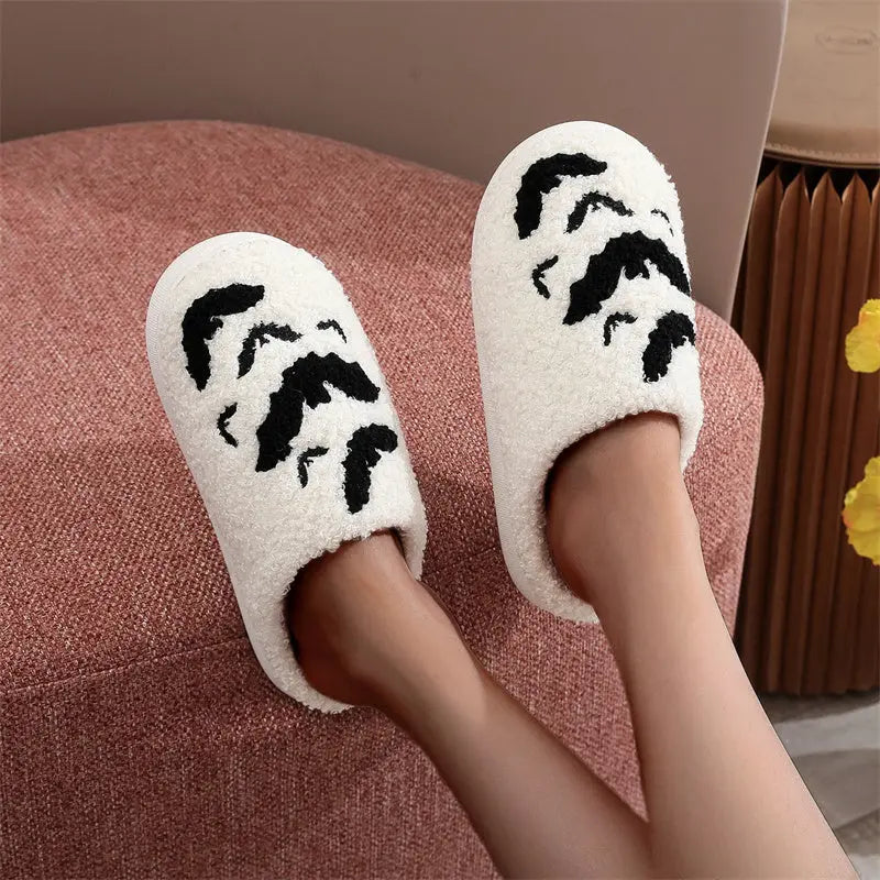 Funny Bat Slipper Halloween Pumpkin Flat Indoor House Shoes For Women Men Soft Plush Cozy Horror Fashion Halloween Gifts - EX-STOCK Canada