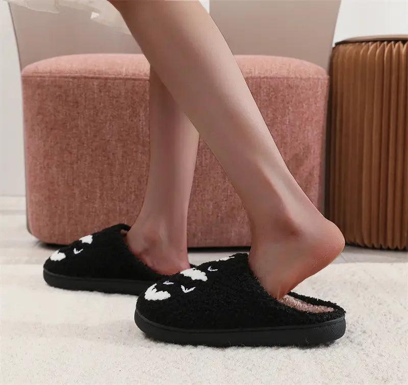 Funny Bat Slipper Halloween Pumpkin Flat Indoor House Shoes For Women Men Soft Plush Cozy Horror Fashion Halloween Gifts - EX-STOCK Canada