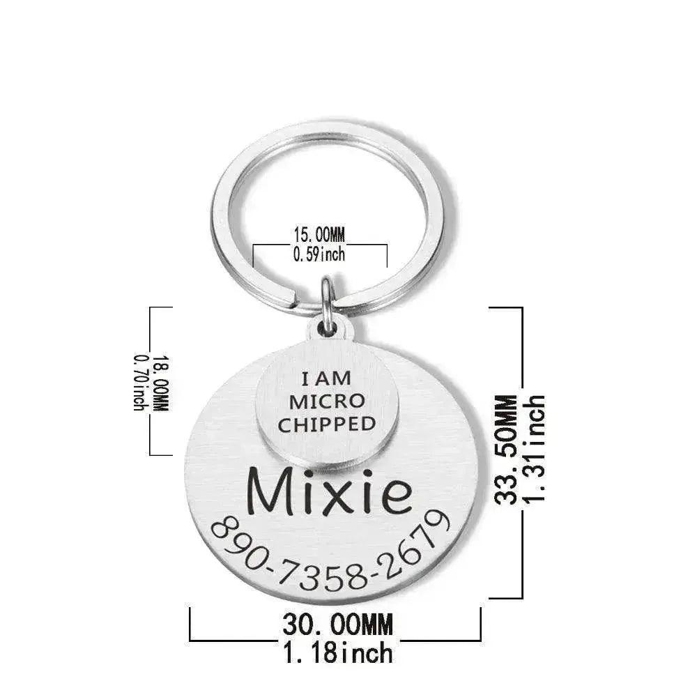 Collier Personnalisé DRÔLE POD Étiquette d'Identité pour Animal Porte-Clés - EX-STOCK Canada