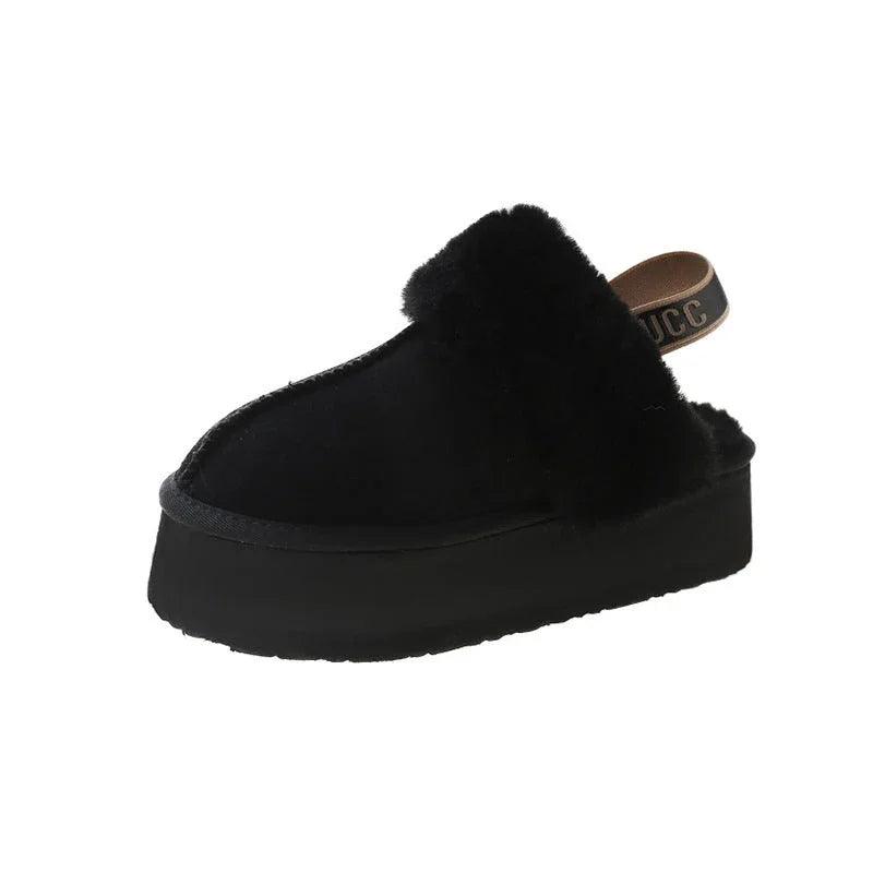 Fur Integrated Platform Snow Boots Toe Cap Non-slip EX-STOCK Canada