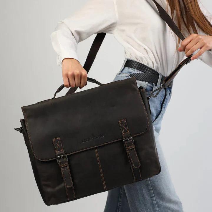 Sac pour ordinateur portable en cuir Greenwood