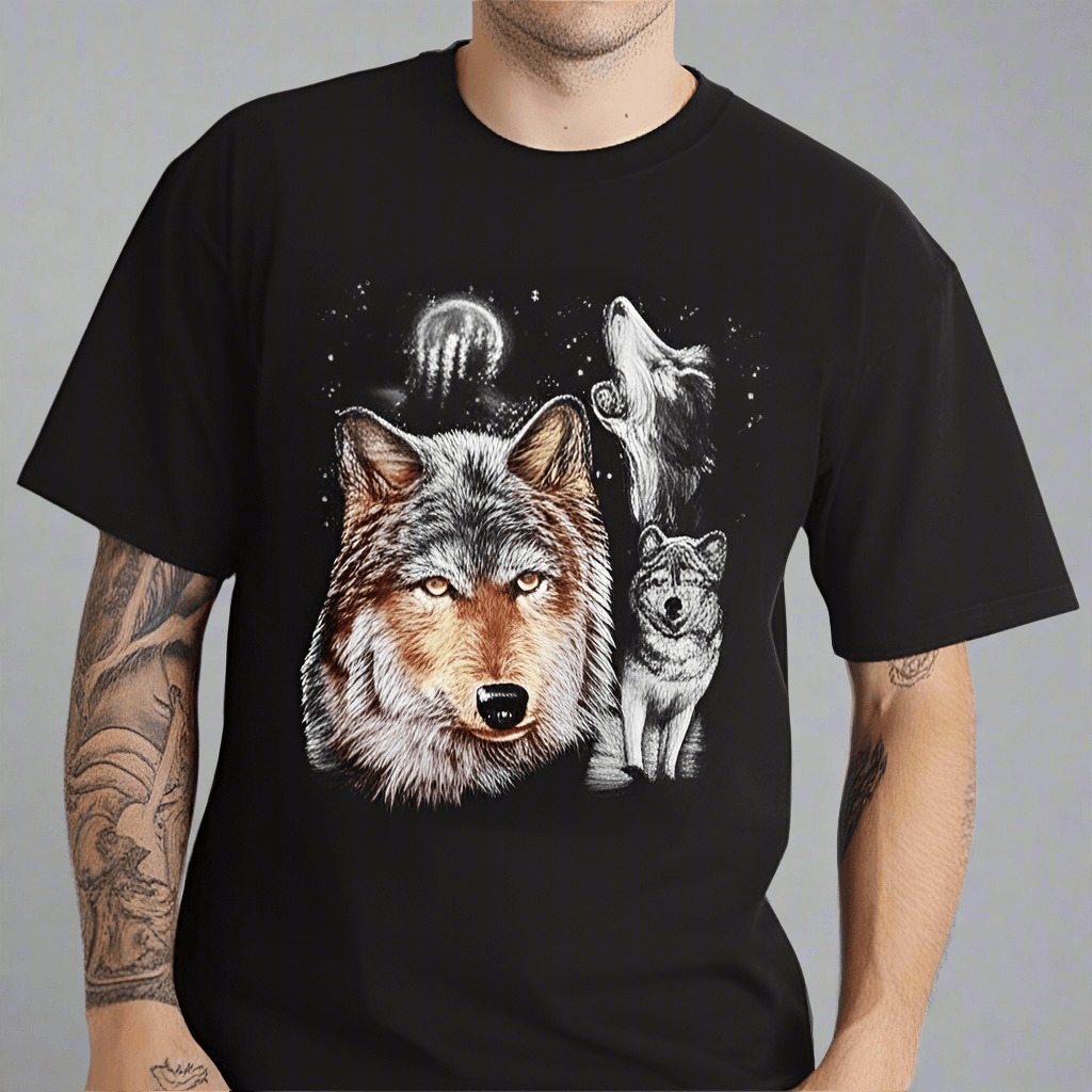 T-shirt pour hommes de la collection Sofari avec motif de loupEX-STOCK Canada