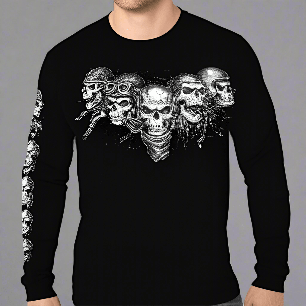 BOL Men's Five Skulls Long Sleeve Shirt EX-STOCK Canada
