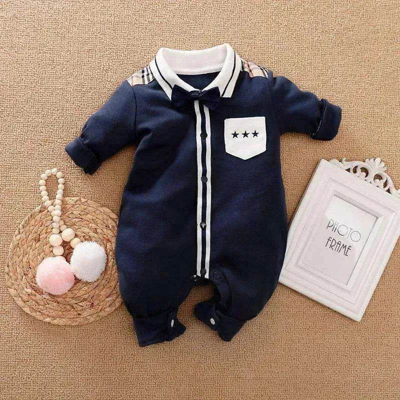 Gentleman's Baby Clothes, Long-sleeved Baby Clothes, Gentleman's Romper - EX-STOCK Canada