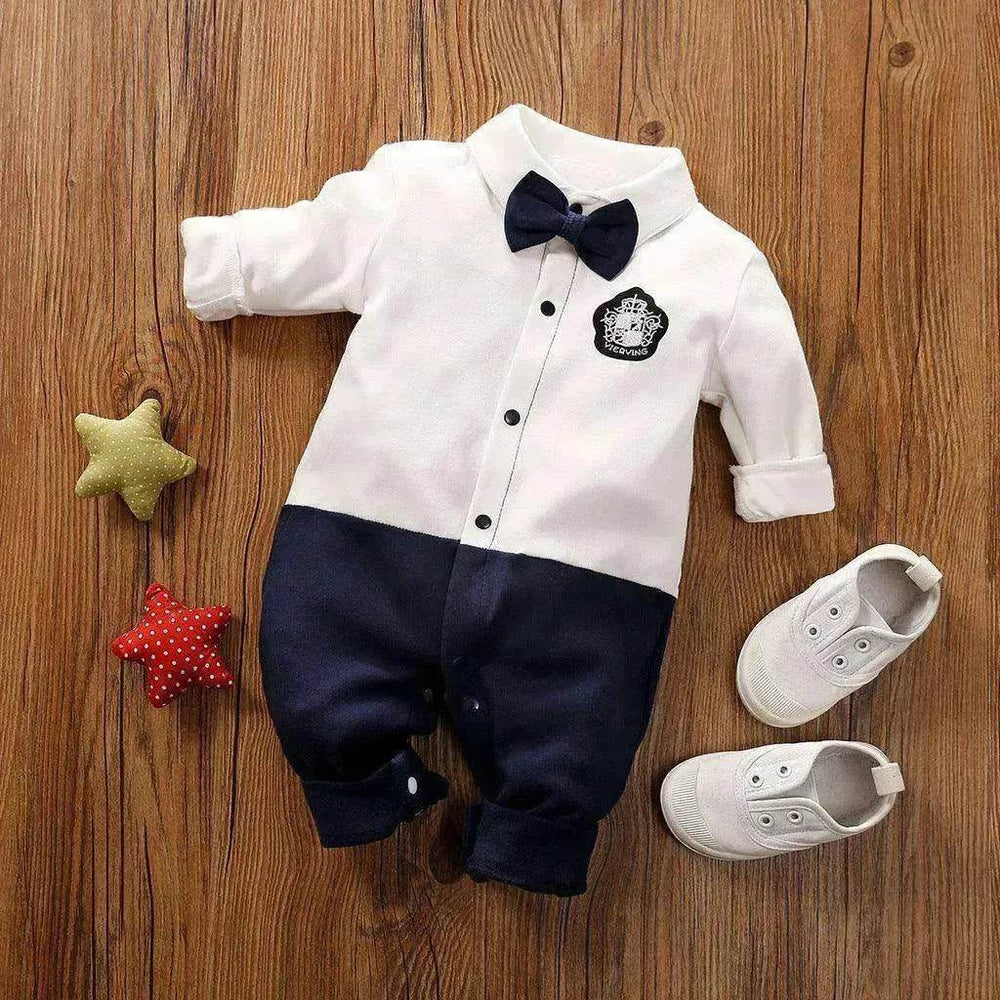 Gentleman's Baby Clothes, Long-sleeved Baby Clothes, Gentleman's Romper - EX-STOCK Canada