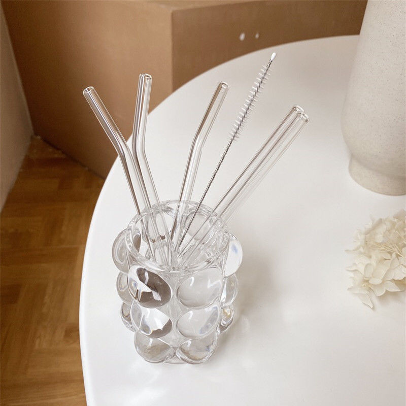 Glass Straws, Pearl Milk Tea Coarse Drinking Straws, Non-disposable Transparent Water Cups, Long Straws EX-STOCK Canada