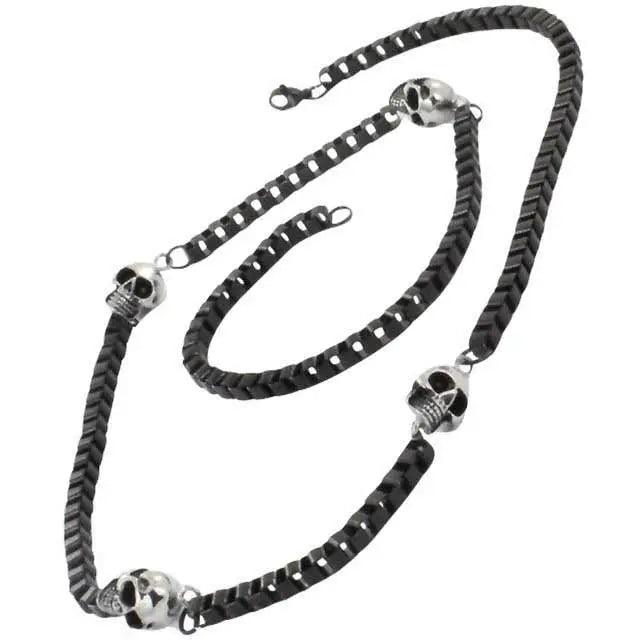 Collier Chaîne Crâne de Motard GoSteelEX-STOCK Canada