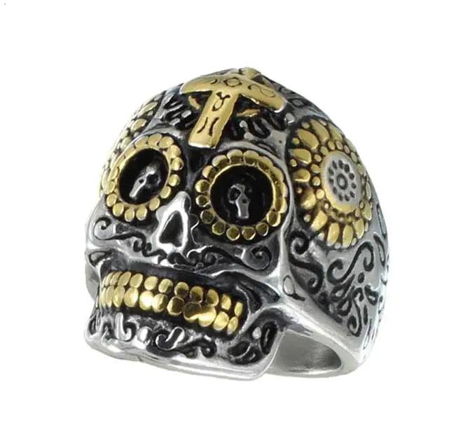 GoSteel Men's Sugar Skull Ring EX-STOCK Canada