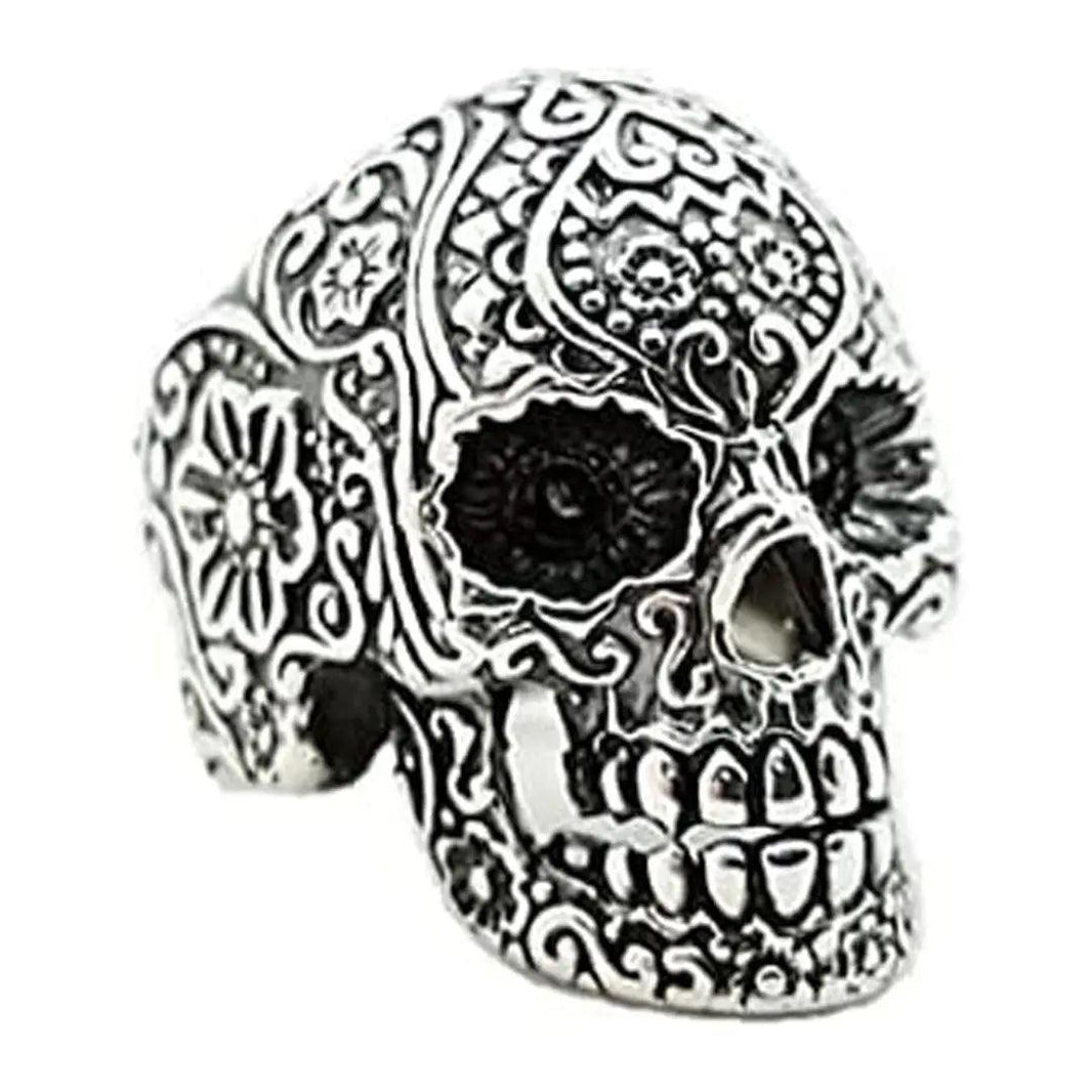 GoSteel Men's Sugar Skull Ring EX-STOCK Canada