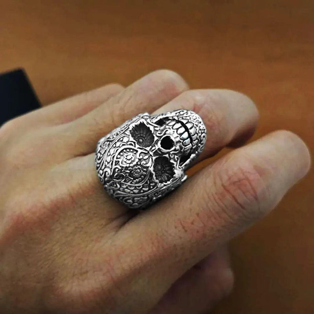 GoSteel Men's Sugar Skull Ring EX-STOCK Canada