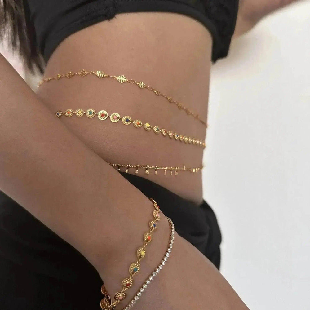 Gold-plated Titanium Steel Vintage Tassel Diamond Piece Waist Chain - EX-STOCK Canada
