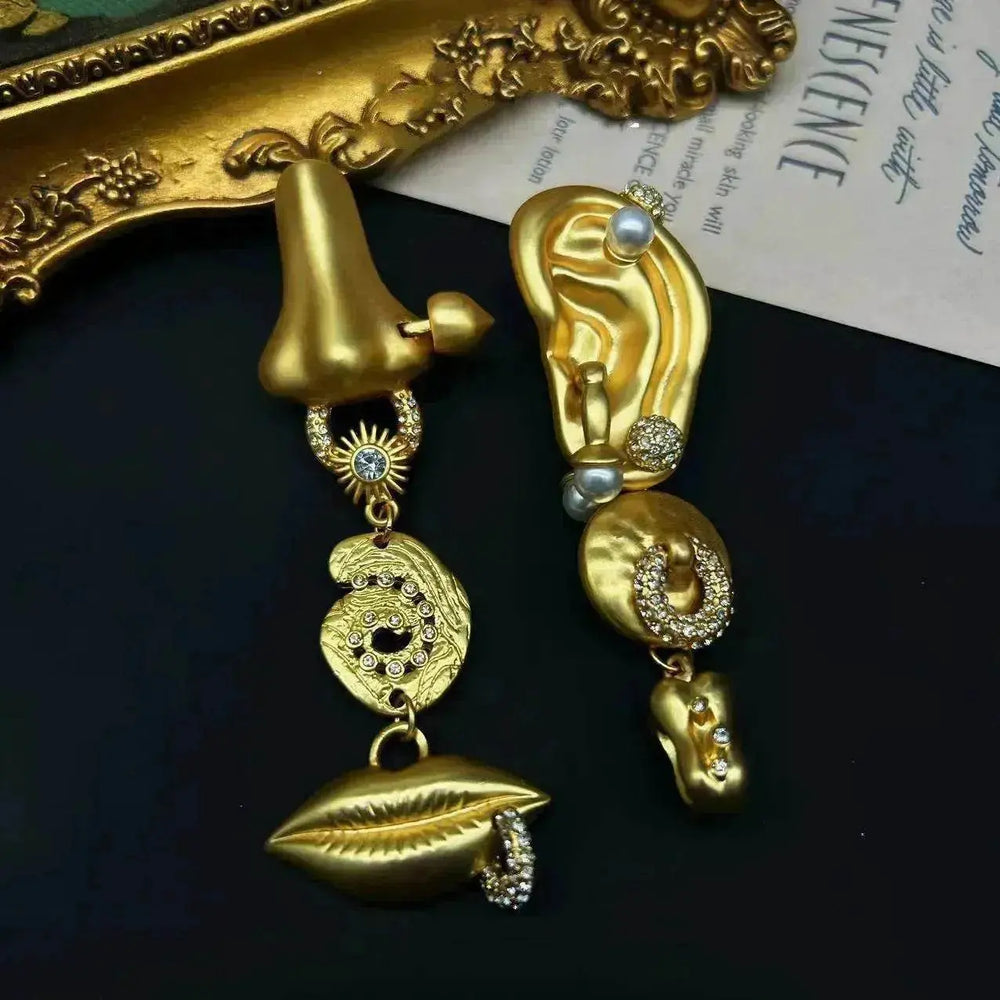 Boucles d'oreilles expressives pour nez, bouche et oreilles, élégantes et à la mode - EX-STOCK Canada