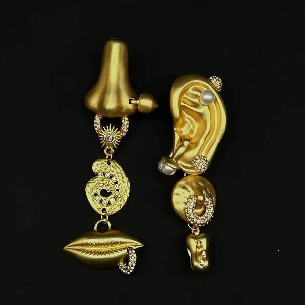 Boucles d'oreilles expressives pour nez, bouche et oreilles, élégantes et à la mode - EX-STOCK Canada