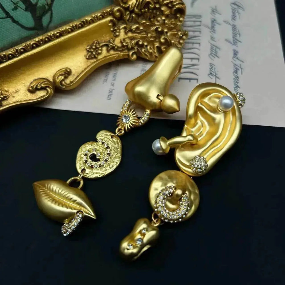 Boucles d'oreilles expressives pour nez, bouche et oreilles, élégantes et à la mode - EX-STOCK Canada