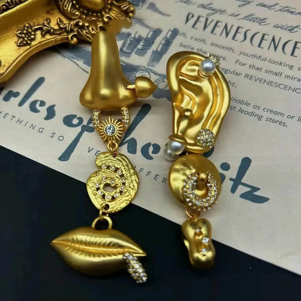 Boucles d'oreilles expressives pour nez, bouche et oreilles, élégantes et à la mode - EX-STOCK Canada