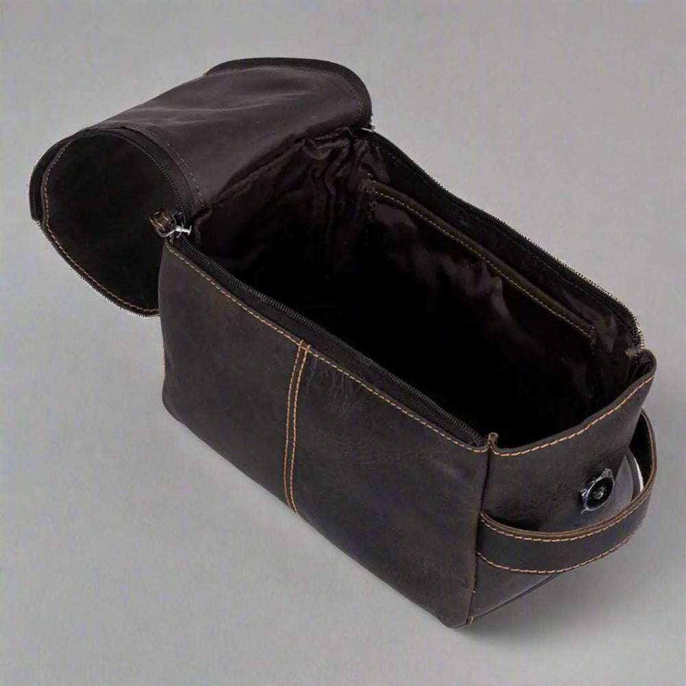 Trousse de toilette de voyage en cuir Greenwood DarwinEX-STOCK Canada