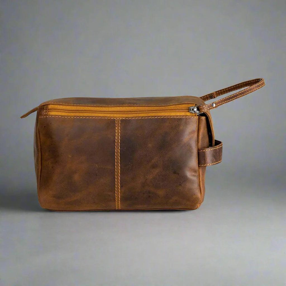 Trousse de toilette de voyage en cuir Greenwood DarwinEX-STOCK Canada