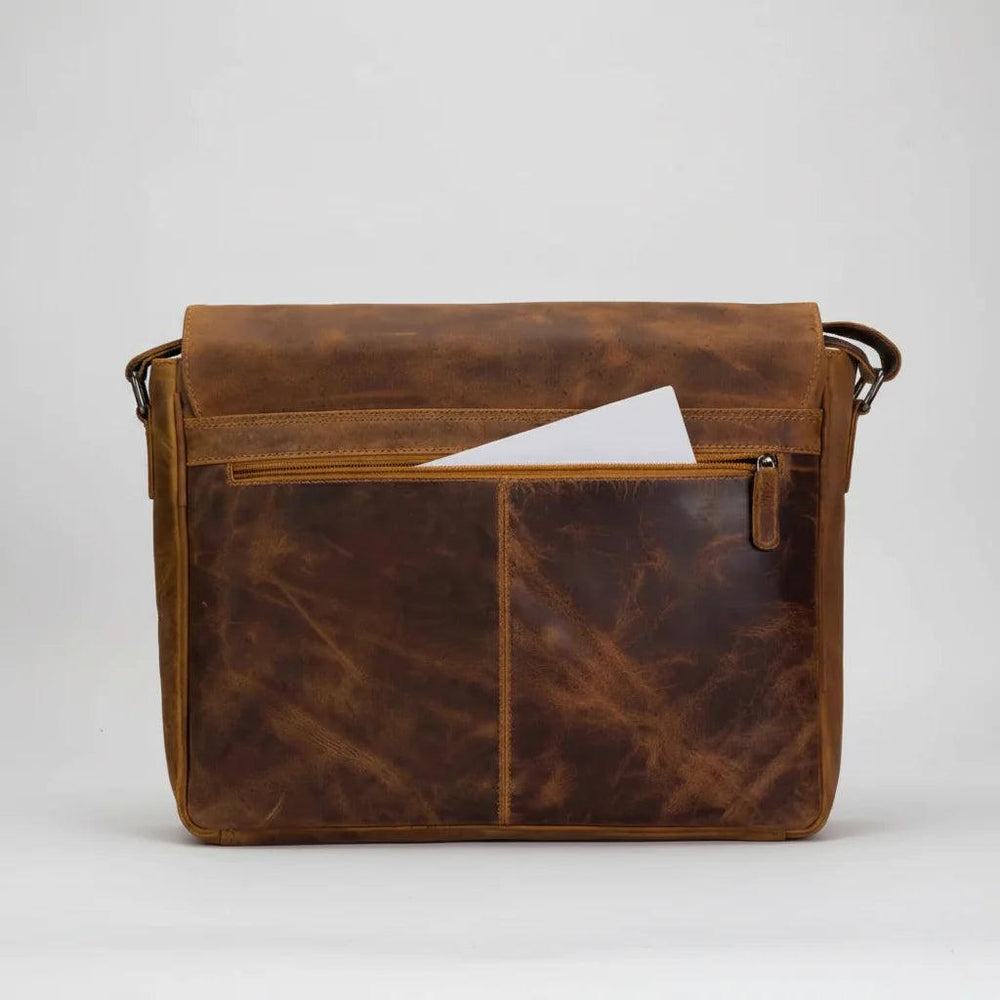 Sac d'ordinateur portable en cuir Greenwood
