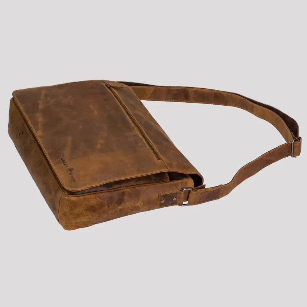 Sac d'ordinateur portable en cuir Greenwood