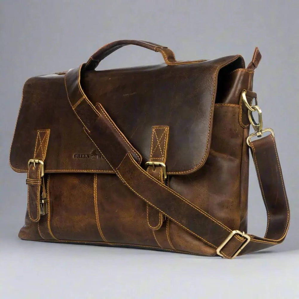 Sac pour ordinateur portable en cuir Greenwood