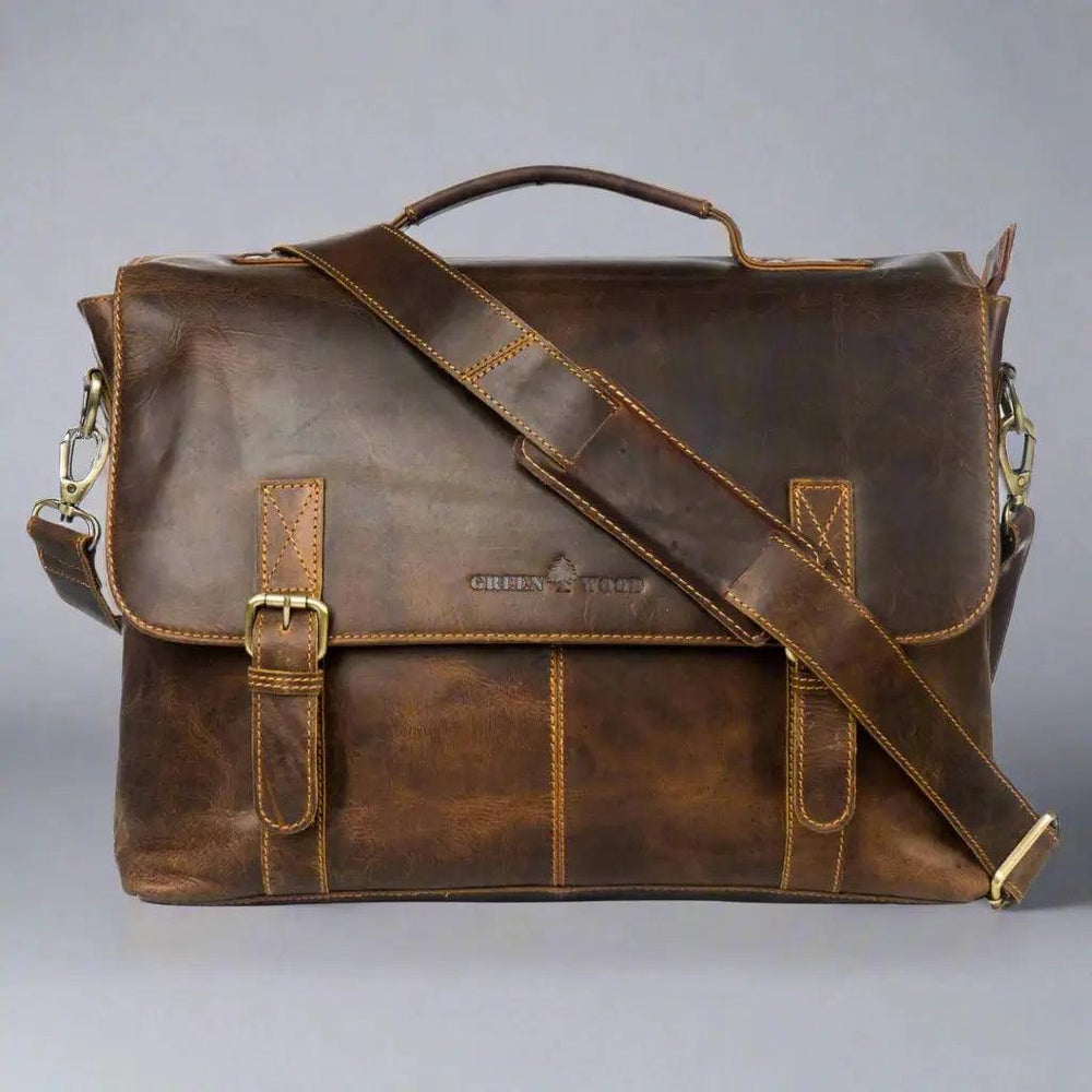 Sac pour ordinateur portable en cuir Greenwood