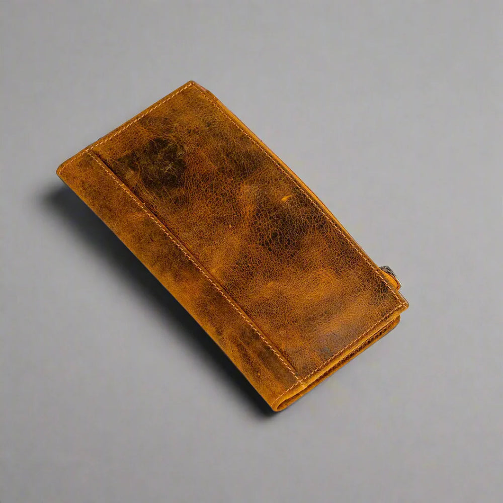 Cartera de cuero Greenwood con RFID y bolsillo con cremalleraEX-STOCK Canada