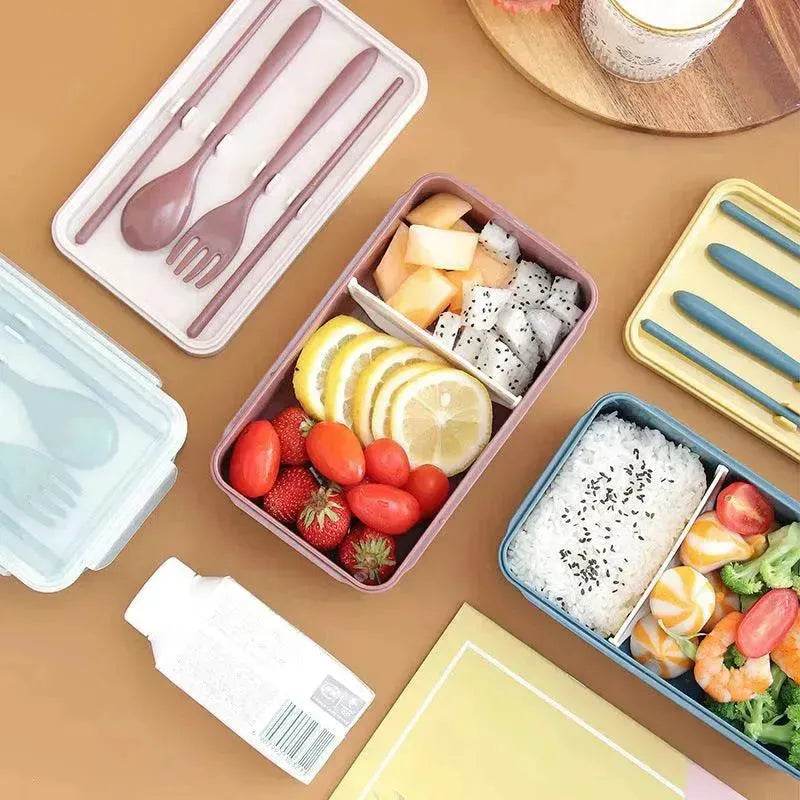 Boîte à déjeuner à compartiments pour enfants Ensemble de boîtes à déjeuner Ins Étudiant Employé de bureau Boîte à déjeuner isolée Boîte en plastique scellée pour garder les aliments frais - EX-STOCK Canada