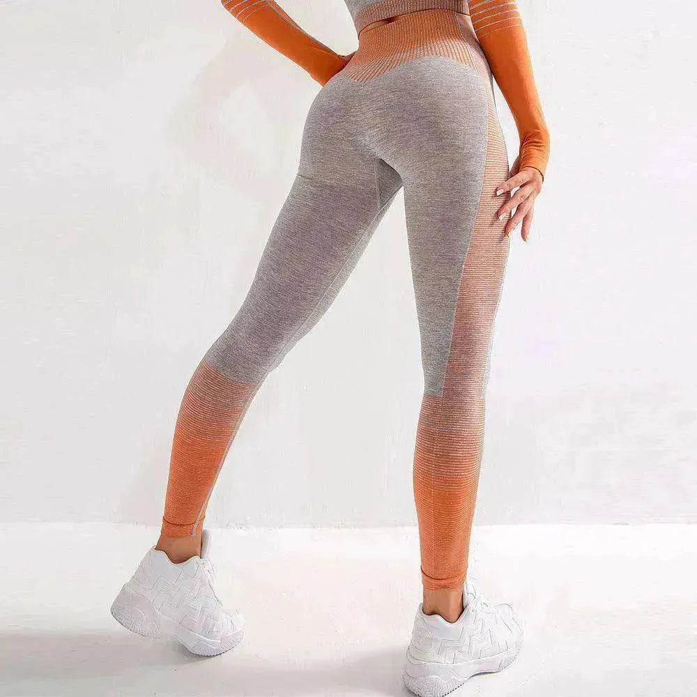Gym High Waist Leggings Women Knitted Workout Running Yoga Pants - EX-STOCK Canada