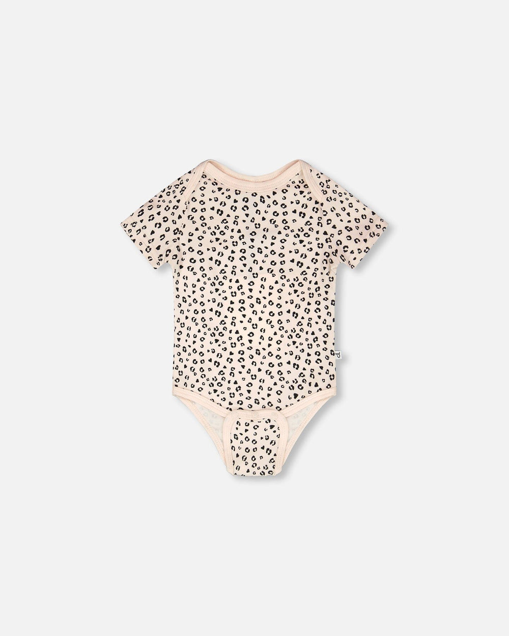 Body évolutif en jersey de coton biologique imprimé animal pêche