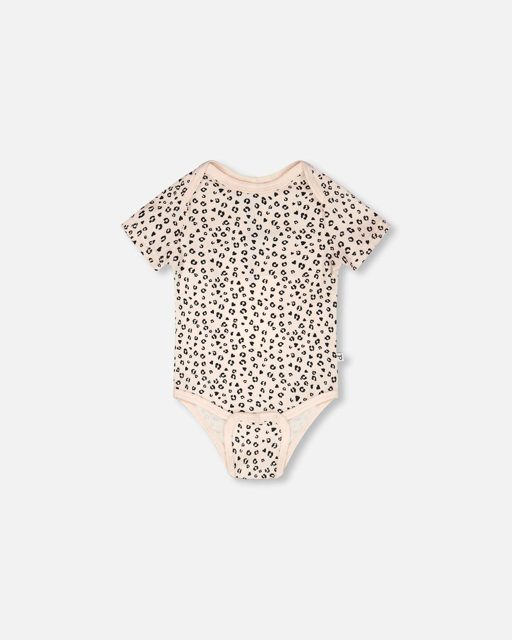 Body évolutif en jersey de coton biologique pêche imprimé animal