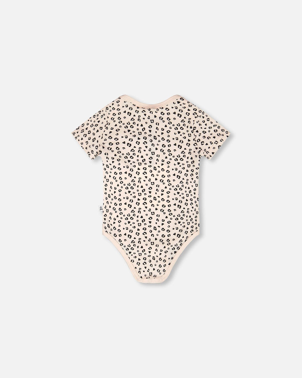 Body évolutif en jersey de coton biologique imprimé animal pêche