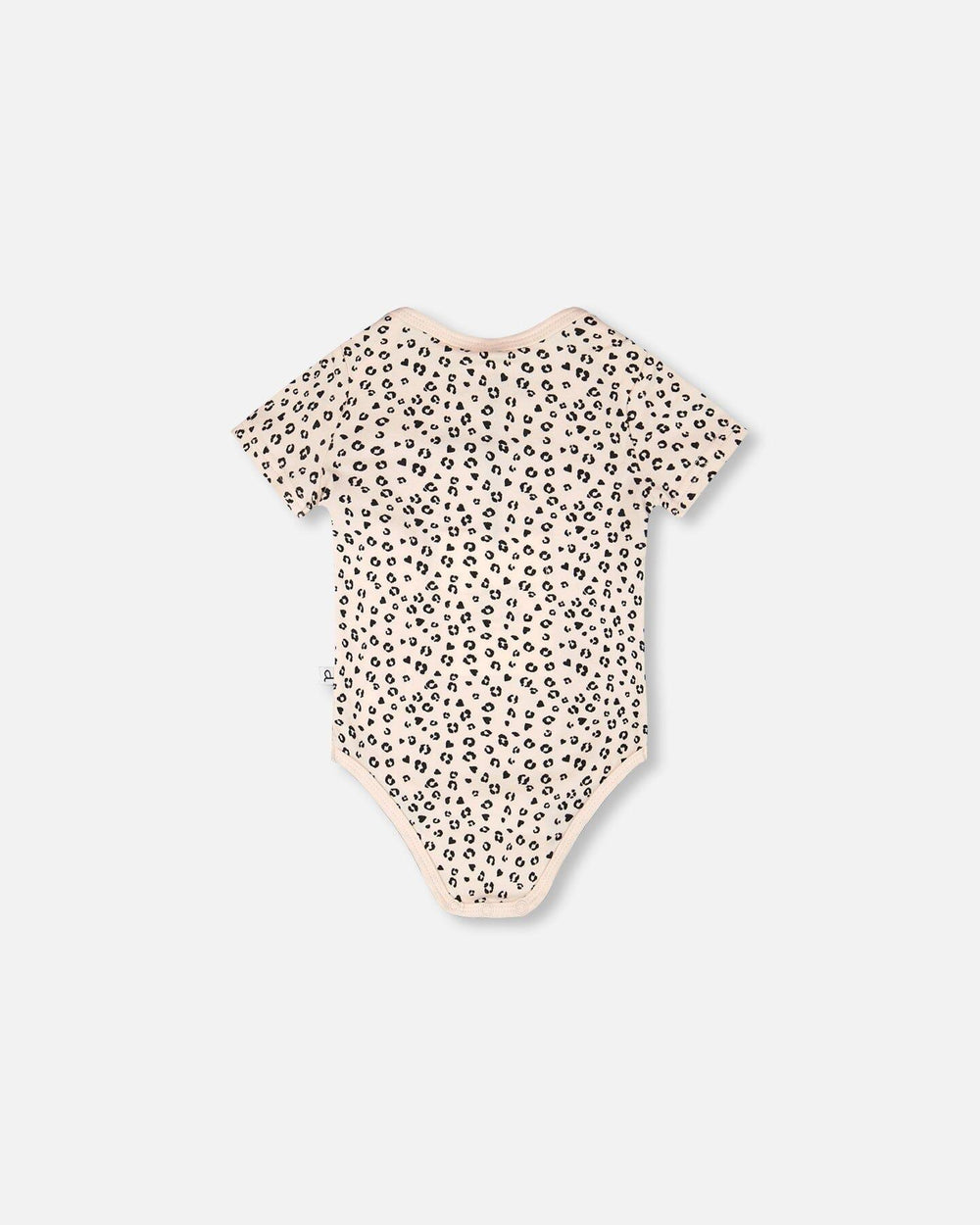 Body évolutif en jersey de coton biologique pêche imprimé animal