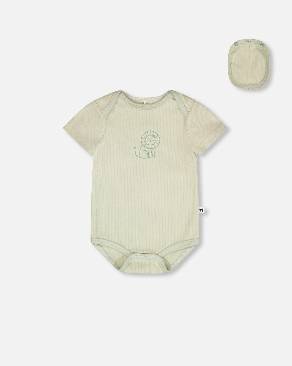 Lot de 3 bodies évolutifs en jersey de coton biologique vert sauge