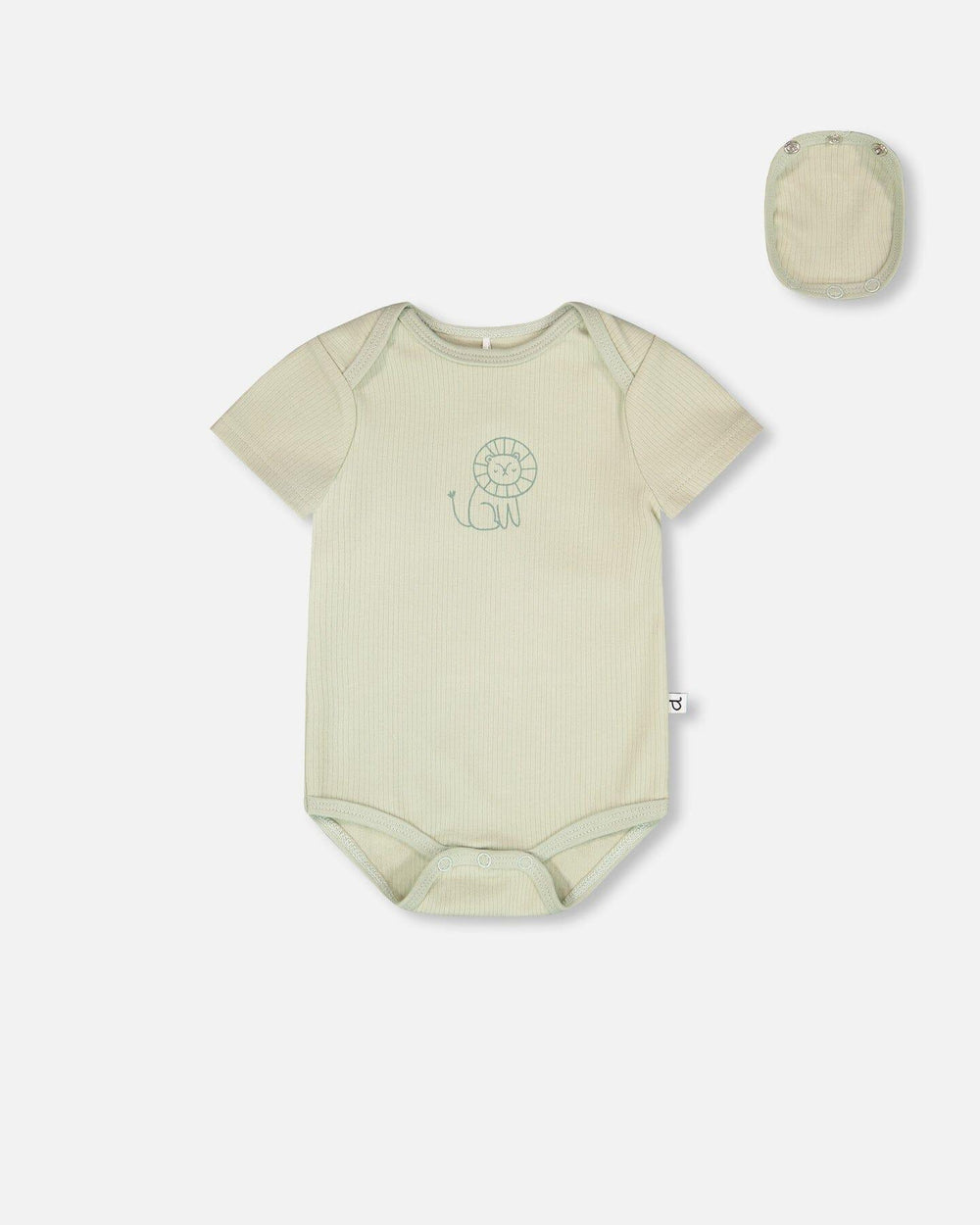 Lot de 3 bodies évolutifs en jersey de coton biologique Vert Sauge