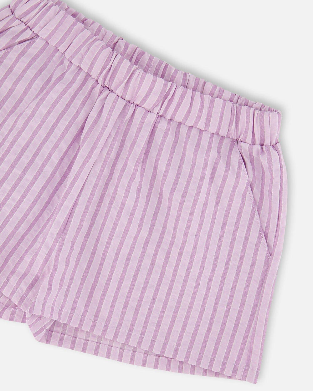 Ensemble haut et short rayé lavande