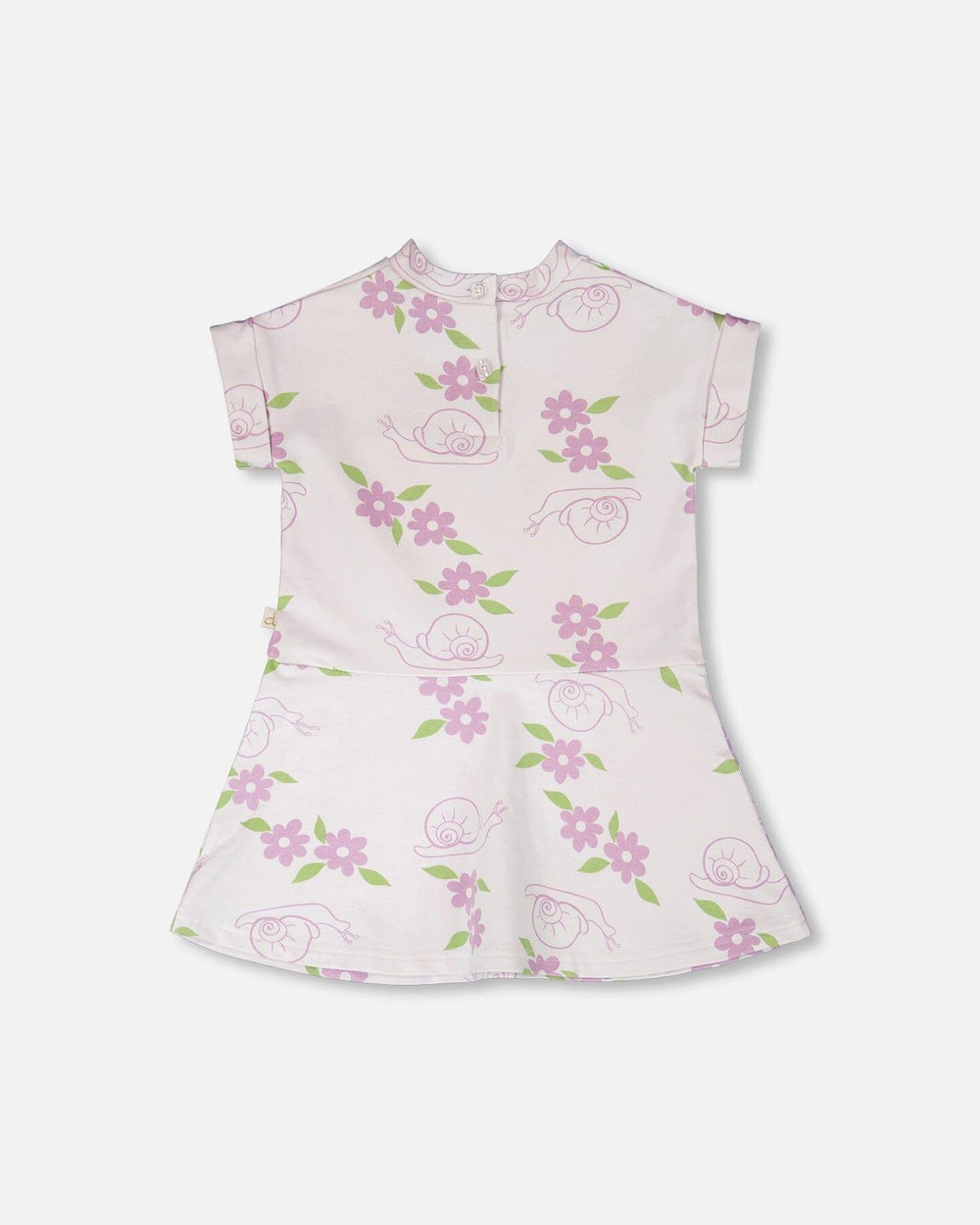 Robe en molleton français imprimé escargots lilas