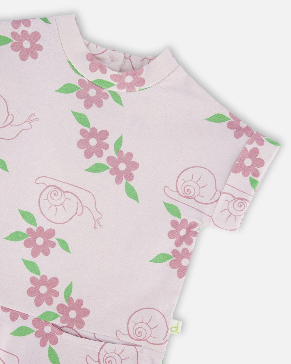 Robe en molleton français imprimé escargots lilas