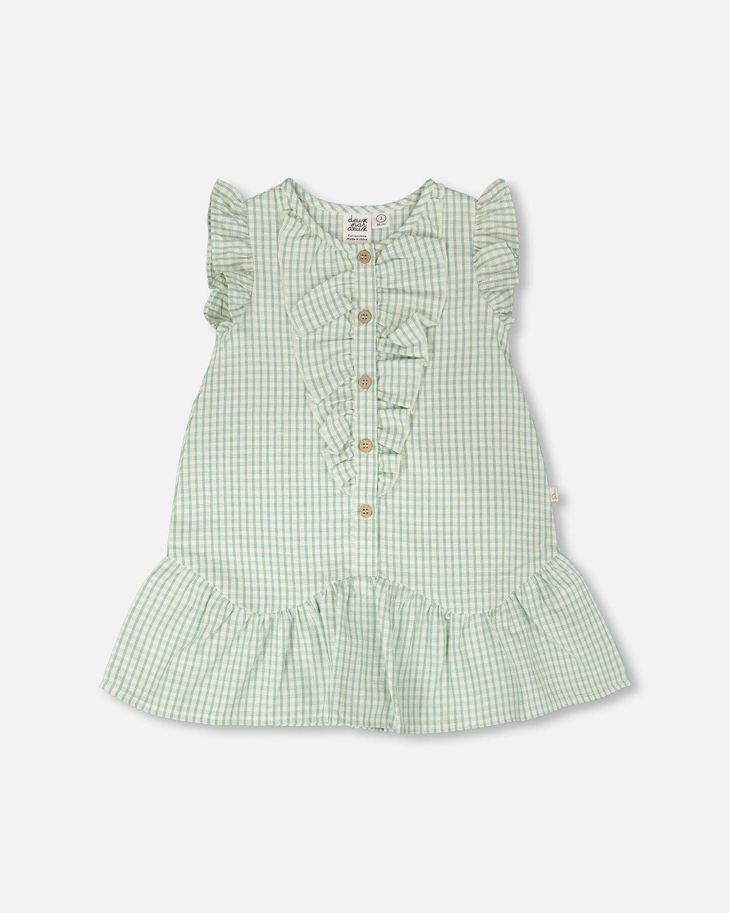 Plaid Poplin Dress Green