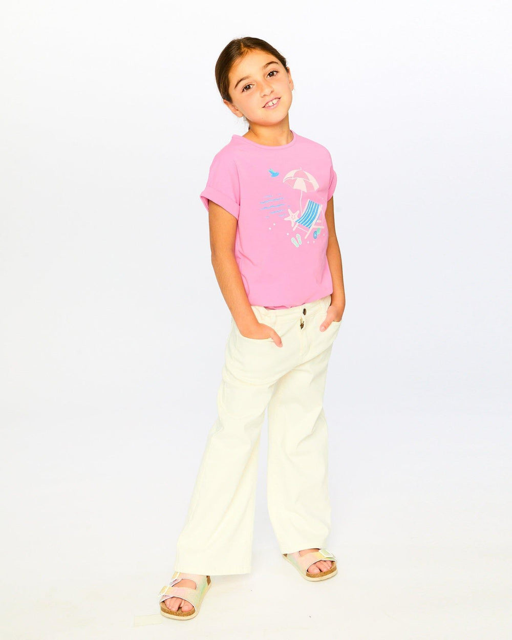 T-shirt en jersey de coton biologique rose
