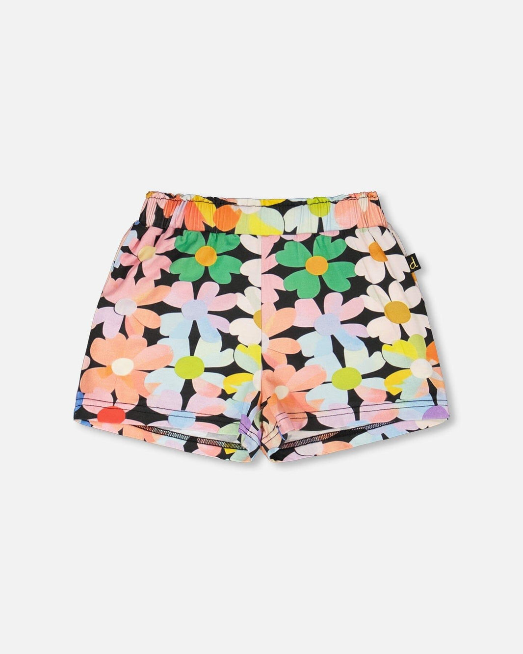 Shorts en jersey noirs à fleurs imprimées