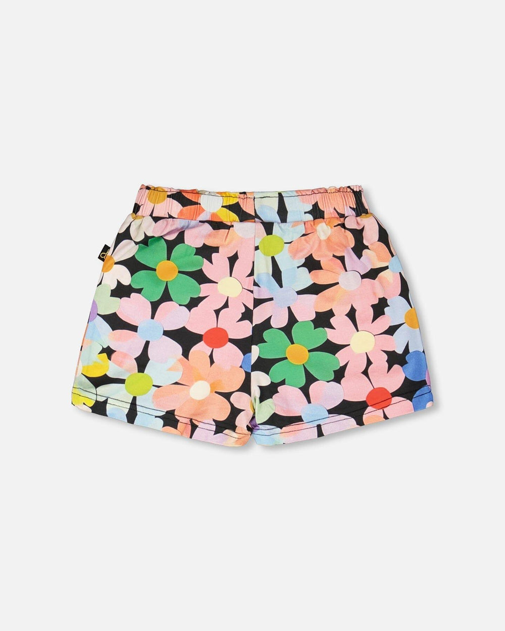Shorts en jersey noirs à fleurs imprimées