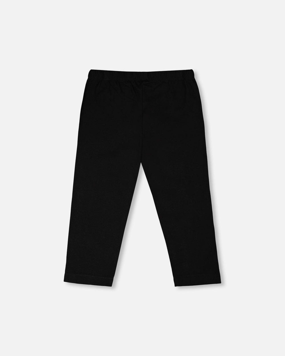 Organic Cotton Jersey Capri Black With Knee Foil Heart Print