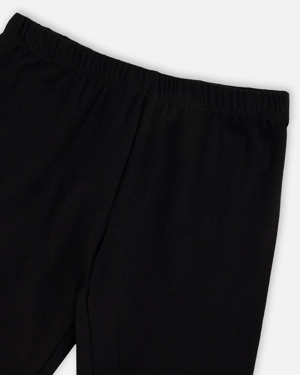 Organic Cotton Jersey Capri Black With Knee Foil Heart Print