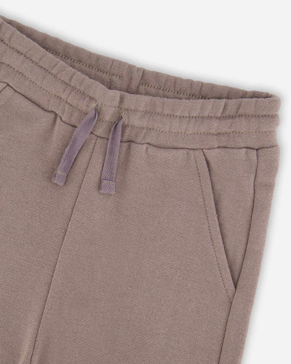 Pantalon de survêtement en terry français avec poche cargo taupe