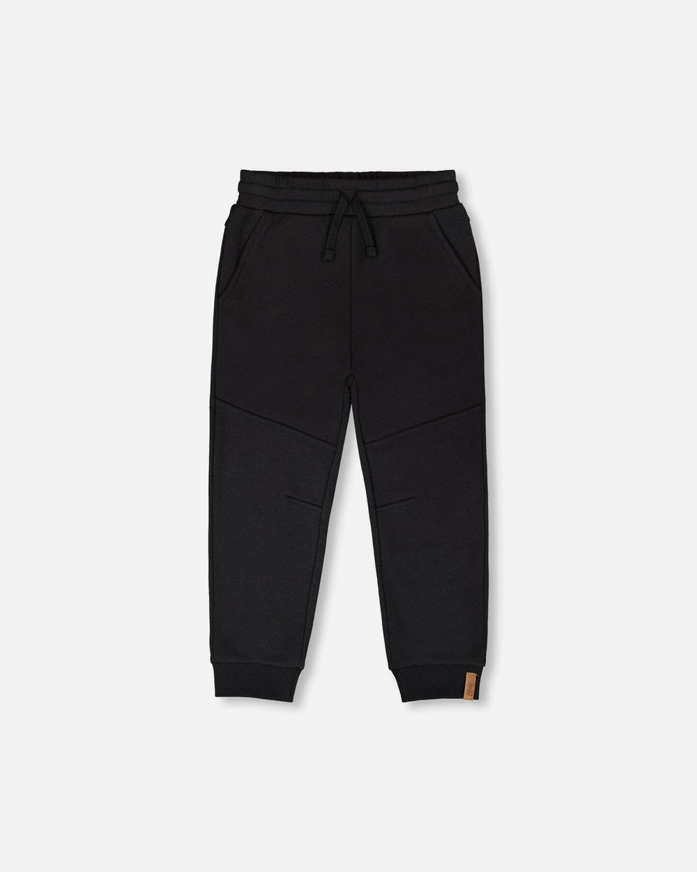 Pantalon de survêtement en terry français avec coutures croisées noir