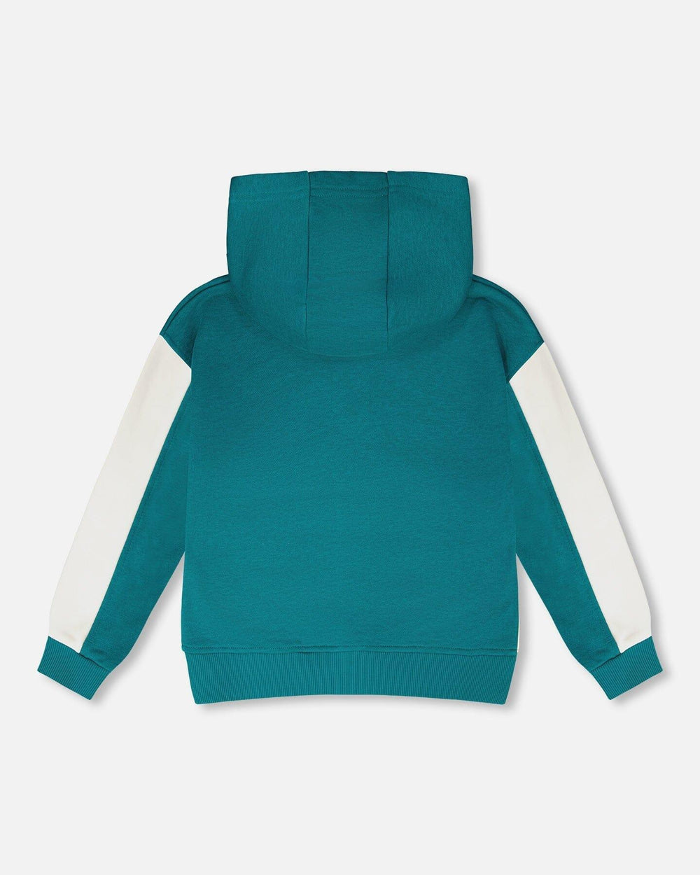 Cardigan à capuche en tissu French Terry bleu turquoise foncé