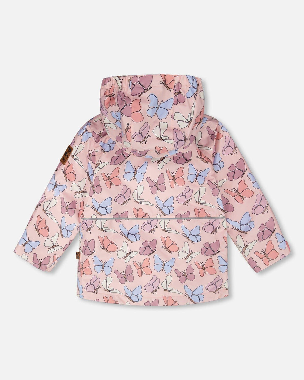Veste mi-saison rose imprimée de papillons