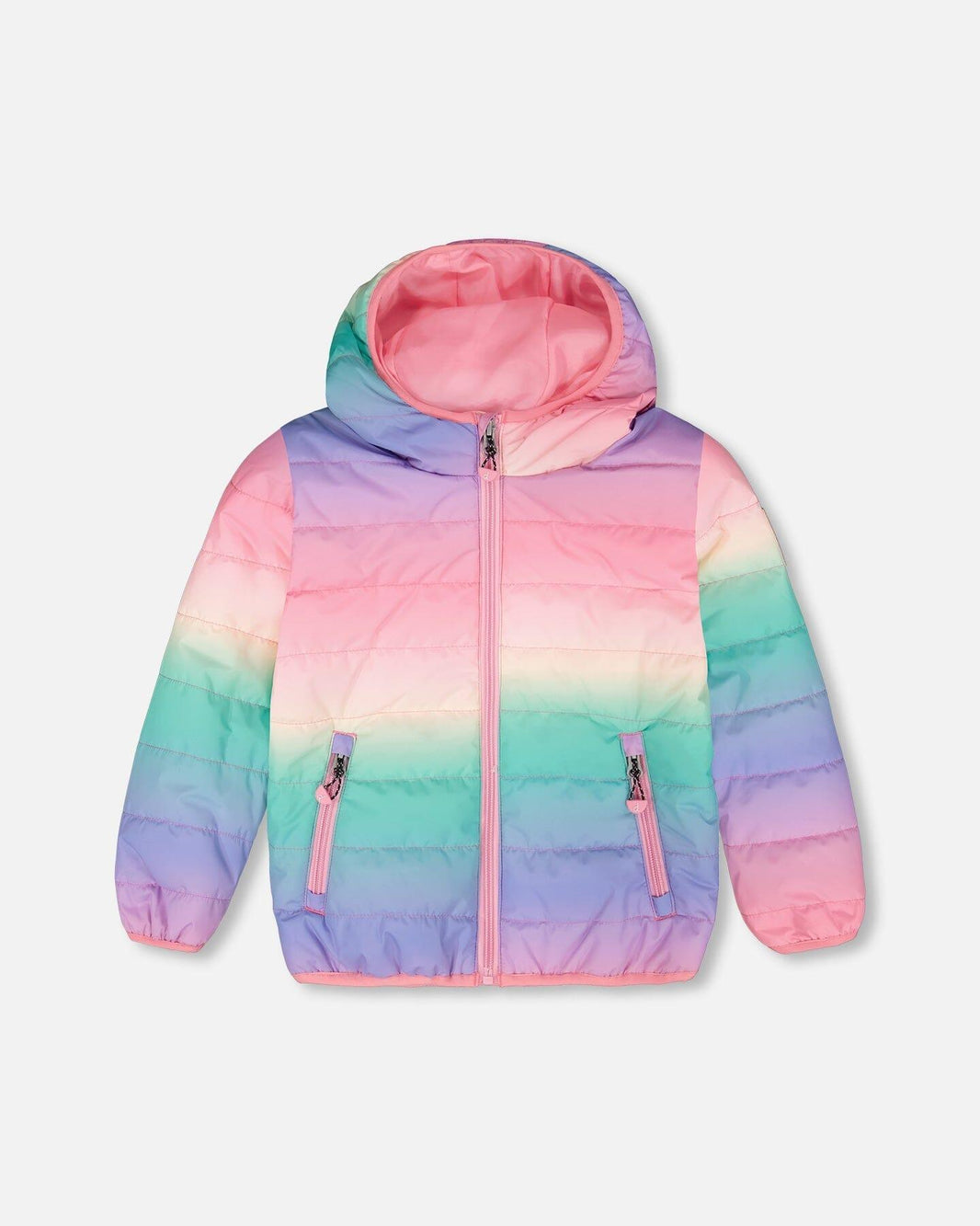 Veste matelassée mi-saison dégradé multicolore