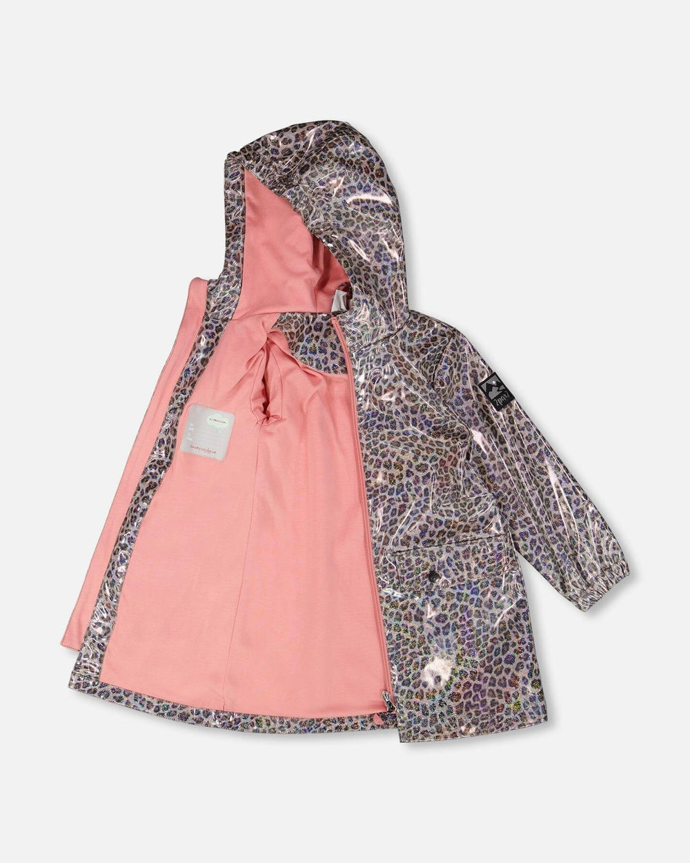 Ensemble imperméable et chapeau imprimé animal