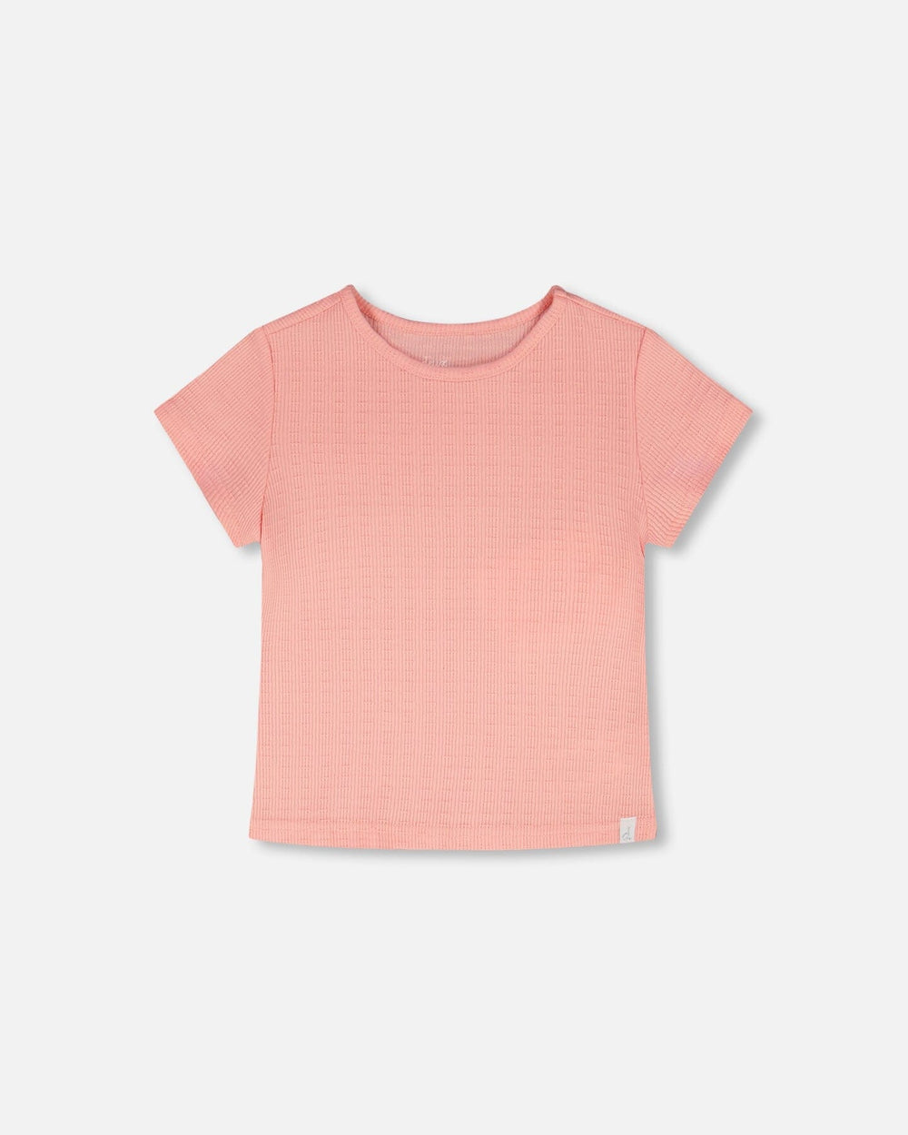 T-shirt en jersey froissé Rose pêche pâle